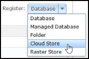 Add the cloud store via ArcGIS Server Manager. Add the cloud store via ArcGIS Server Manager.